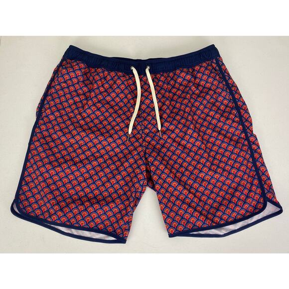Fair Harbor The Anchor 8" Inseam lined geometric swim trunks board shorts, XXL - Picture 1 of 6